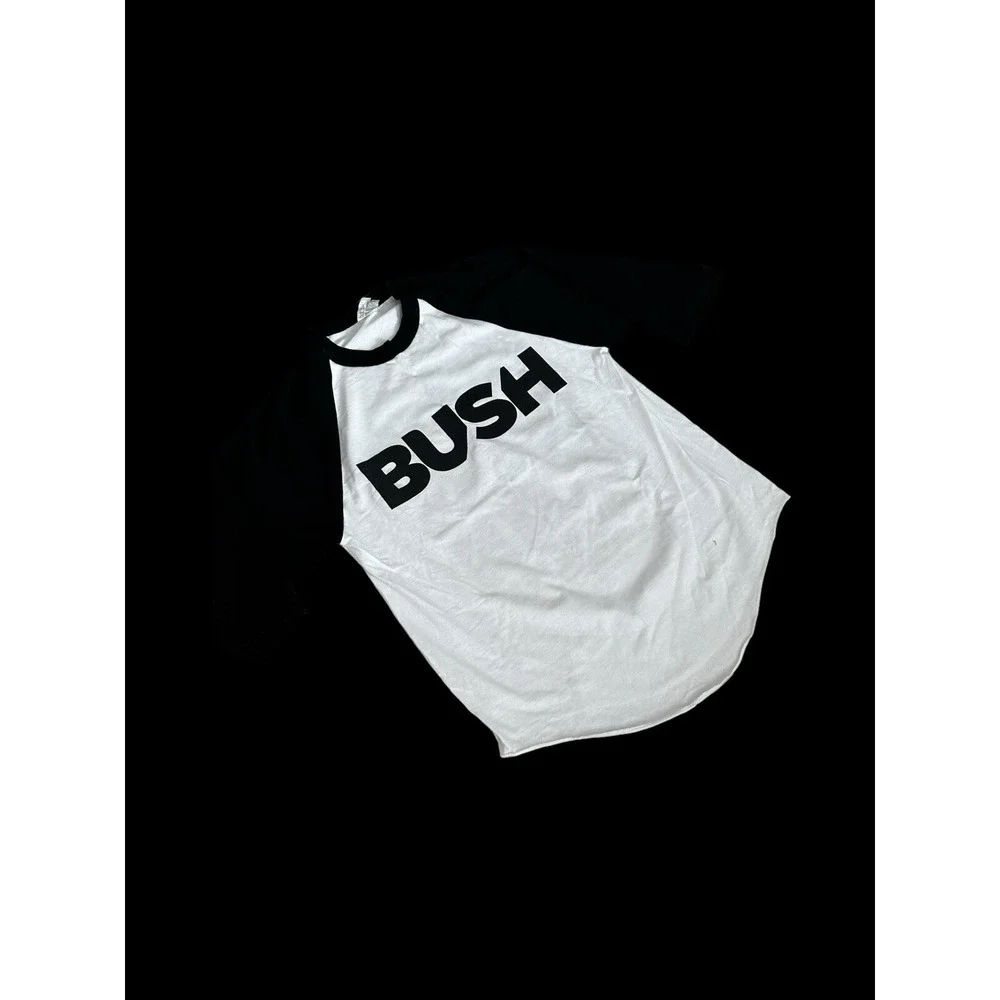 2015 Bush Tour Quarter Sleeve Shirt Black‎ White 90's Music Band Gavin Rosdale